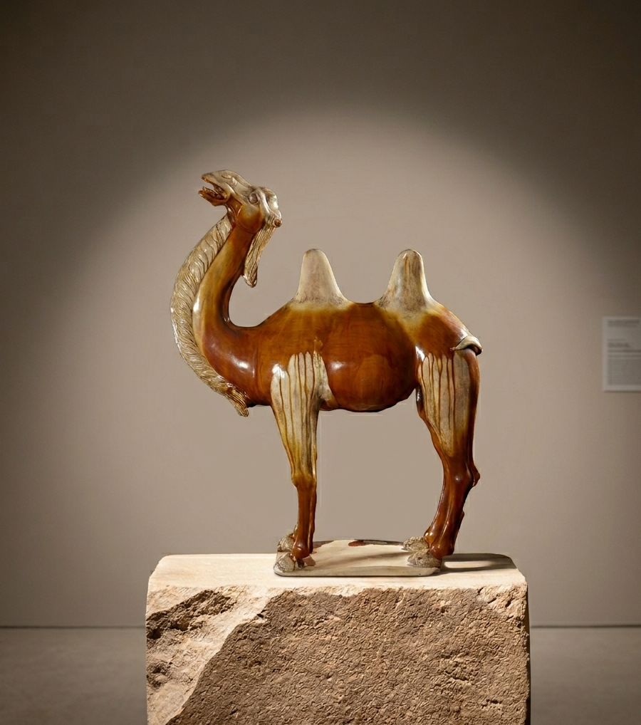 Antique vase on a stone plinth